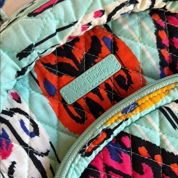 Vera Bradley Pueblo Colorful Geometric Quilted Backpack - Picture 14 of 14